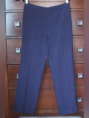 Kasper Navy Straight Leg Tailored Trouser Pants Size 10